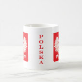 Polska Eagle Rot-Schild Kaffeetasse (Mittel)