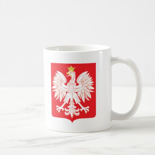 Polska Eagle Rot-Schild Kaffeetasse (Rechts)