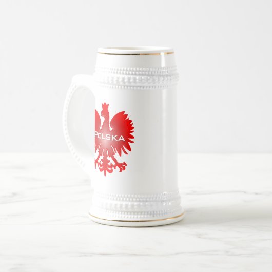 Polska Eagle Stein Bierglas (Vorderseite Links)