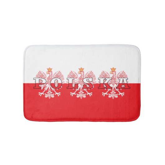 Polska Flag Red Eagles Badematte (Vorderseite)