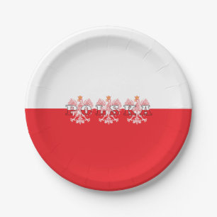 Polska Flag Red Eagles Pappteller