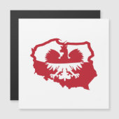 Polska-Flagge Magnetkarte (Vorne/Hinten)