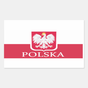 Polska Flaggen-Wappen Aufkleber