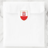Polska-Flaggenschild Runder Aufkleber (Tasche)