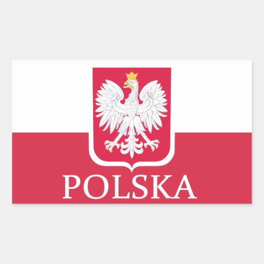 Polska-Flaggenüberzug für Waffenkleber Rechteckiger Aufkleber (Vorderseite)