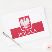 Polska-Flaggenüberzug für Waffenkleber Rechteckiger Aufkleber (Umschlag)