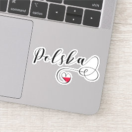 Polska Heart Flag Aufkleber