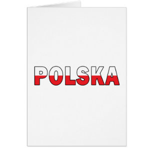 Polska in den Farben der polnischen Flagge
