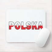 Polska in den Farben der polnischen Flagge Mousepad (Mit Mouse)
