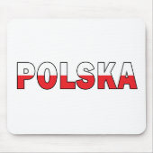 Polska in den Farben der polnischen Flagge Mousepad (Vorne)