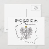 Polska Karte mit Eagle (Vorne/Hinten)