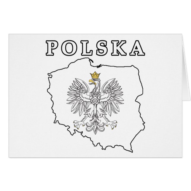 Polska Karte mit Eagle (Vorderseite (Horizontal))