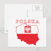Polska Karte mit Eagle (Vorne/Hinten)