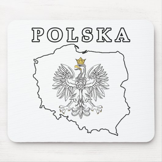 Polska Karte mit Eagle Mousepad (Vorne)
