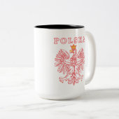 Polska mit der Rot-Polnisch-Adler-Tasse Zweifarbige Tasse (VorderseiteRechts)