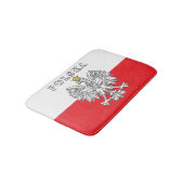 Polska mit Polnischem Adler Badematte (Schrägansicht)