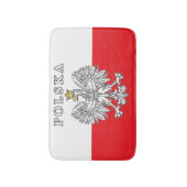 Polska mit Polnischem Adler Badematte (Vorderseite Vertikal)