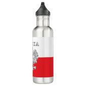 Polska mit Polnischem Adler Edelstahlflasche (Rechts)