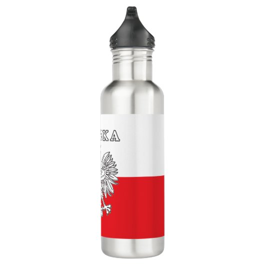 Polska mit Polnischem Adler Edelstahlflasche (Rechts)