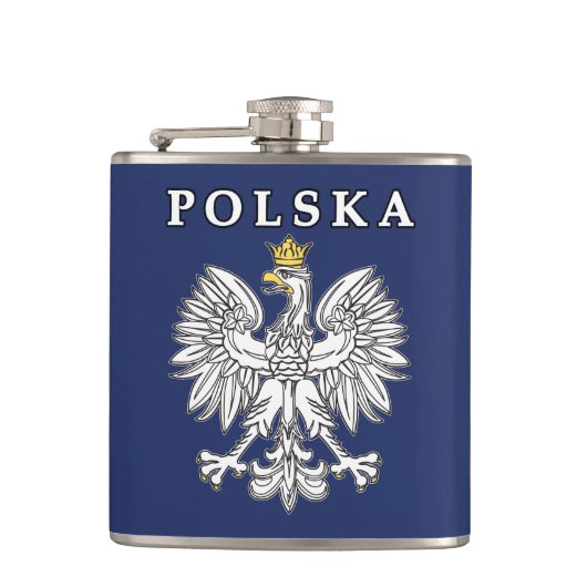 Polska mit Polnischem Adler Flachmann (Vorderseite)