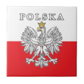 Polska mit Polnischem Adler Fliese (Vorderseite)