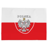 Polska mit Polnischem Adler Große Geschenktüte (Rückseite)