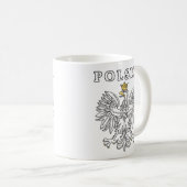 Polska mit Polnischem Adler Kaffeetasse (VorderseiteRechts)
