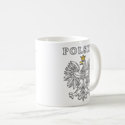 Polska mit Polnischem Adler Kaffeetasse (VorderseiteRechts)