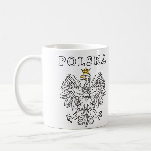 Polska mit Polnischem Adler Kaffeetasse (Links)