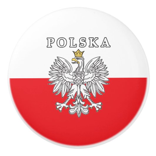 Polska mit Polnischem Adler Keramikknauf (Vorderseite)