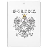 Polska mit Polnischem Adler Klemmbrett (Rückseite)