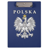 Polska mit Polnischem Adler Klemmbrett (Vorderseite)