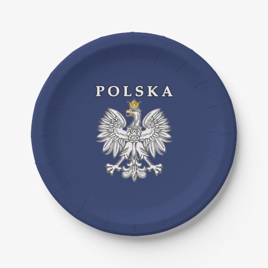 Polska mit Polnischem Adler Pappteller (Vorderseite)