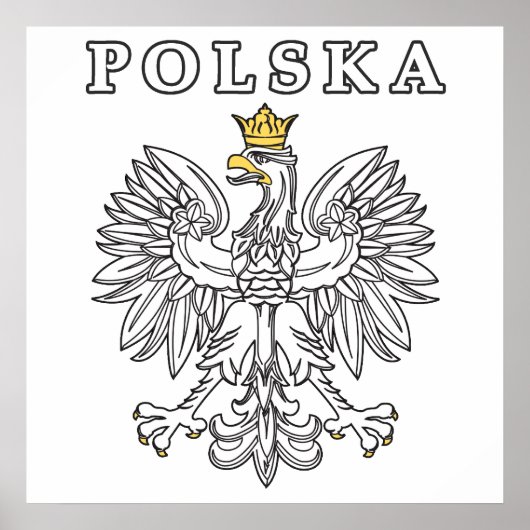 Polska mit Polnischem Adler Poster (Vorne)
