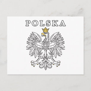Polska mit Polnischem Adler Postkarte