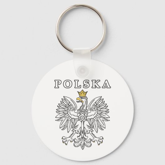 Polska mit Polnischem Adler Schlüsselanhänger (Vorderseite)