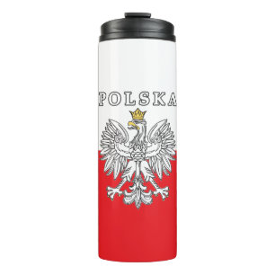 Polska mit Polnischem Adler Thermosbecher