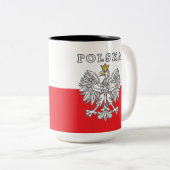 Polska mit Polnischem Adler Zweifarbige Tasse (VorderseiteRechts)