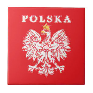 Polska mit rotem Polnischer Adler Fliese