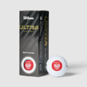 Polska mit rotem Polnischer Adler Golfball (Verpackungen)