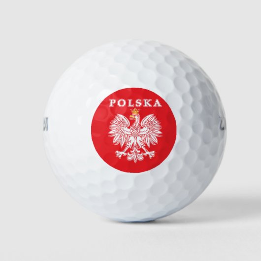 Polska mit rotem Polnischer Adler Golfball (Vorderseite)
