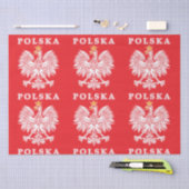 Polska mit rotem Polnischer Adler Seidenpapier (Handwerk)