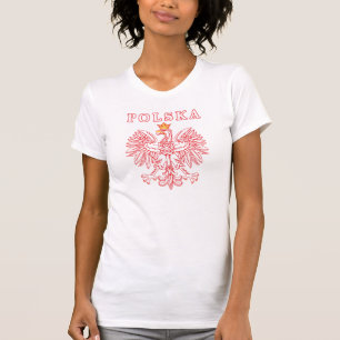 Polska mit rotem Polnischer Adler T-Shirt