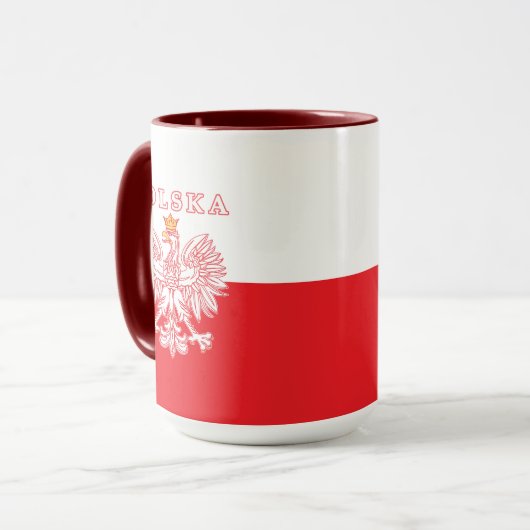 Polska mit Tasse des roten Polnischen Adlers (Vorderseite Links)