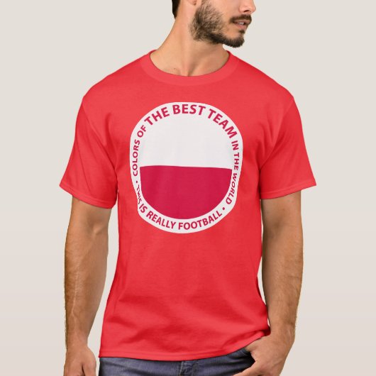 Polska Poland Art Shield T-Shirt (Vorderseite)