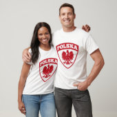 Polska Poland Polen Wappen Schild Geschenk T-Shirt (Unisex)