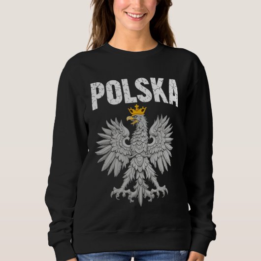 Polska Polen Eagle Pole Pride Polnischer Roots Pol Sweatshirt (Vorderseite)