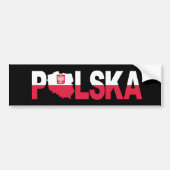Polska Polen - Flaggenplan Autoaufkleber (Vorne)
