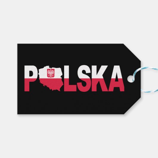 Polska Polen - Flaggenplan Geschenkanhänger (Vorderseite (Horizontal))