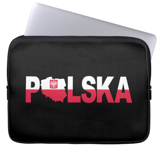 Polska Polen - Flaggenplan Laptopschutzhülle (Vorderseite)